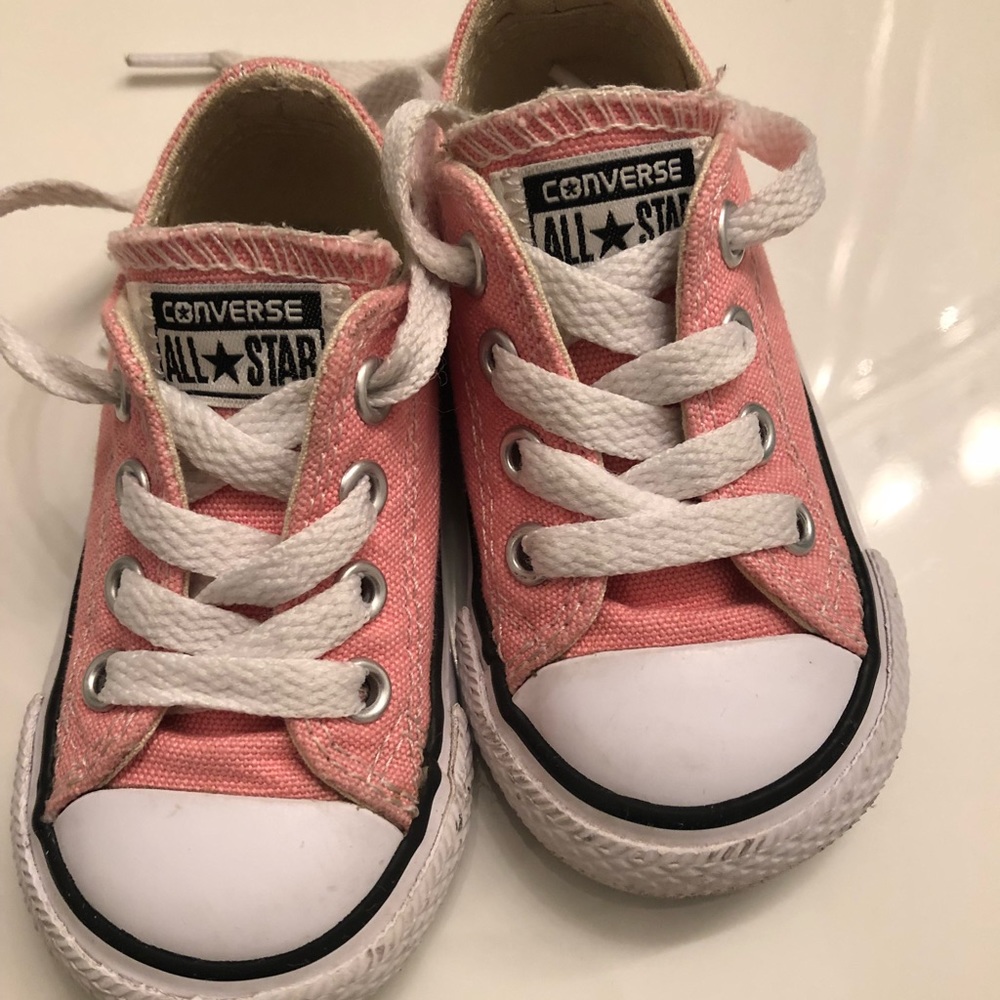Converse Pink and White Sneakers Classic Design